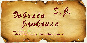 Dobrilo Janković vizit kartica